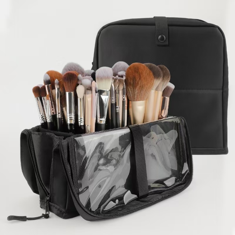 Beauty Preservation Makeup Bag - Duża, czarna, składana kosmetyczka z 14-40
