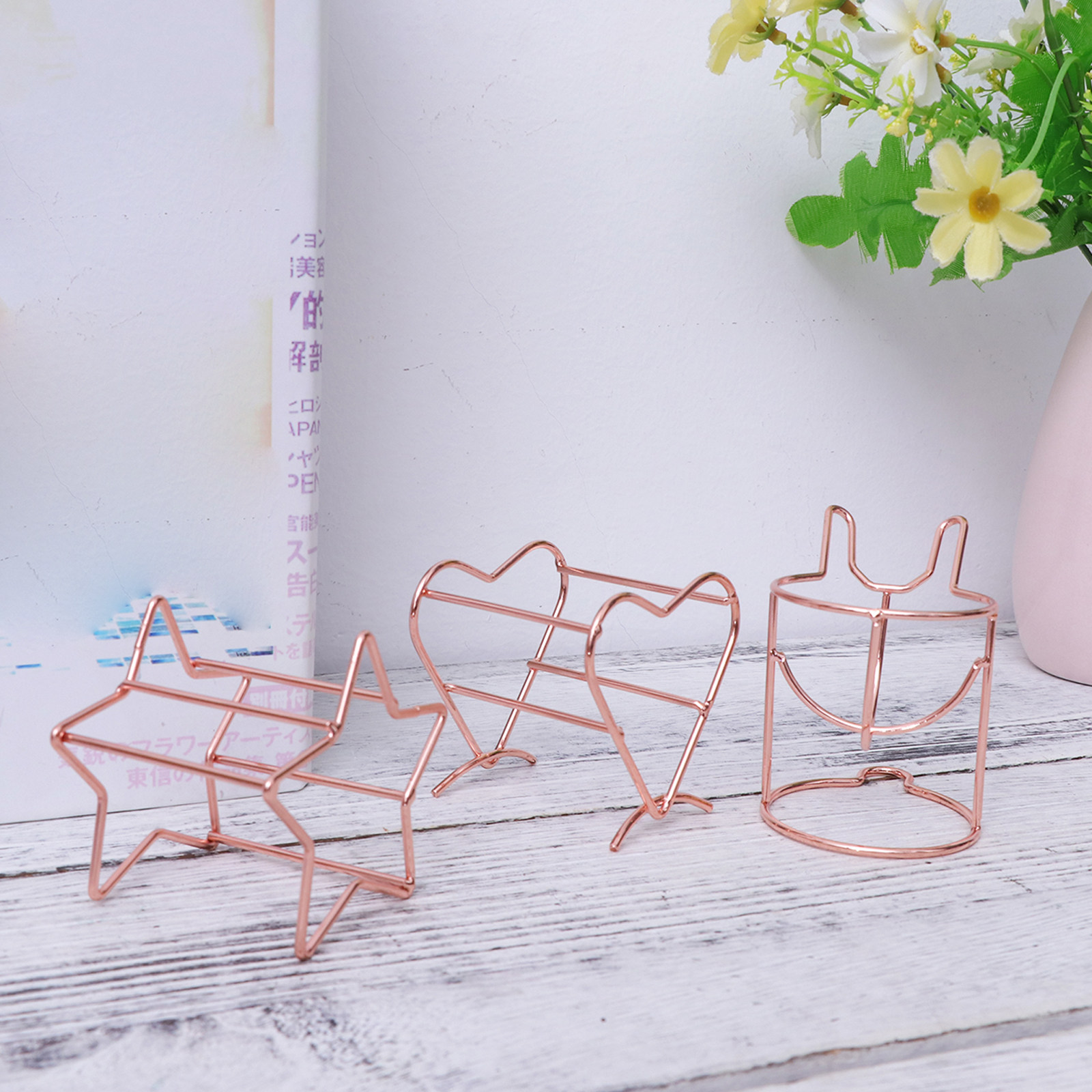 Beauty Makeup Sponge - 3-częściowy elegancki metalowy stojak na gąbki