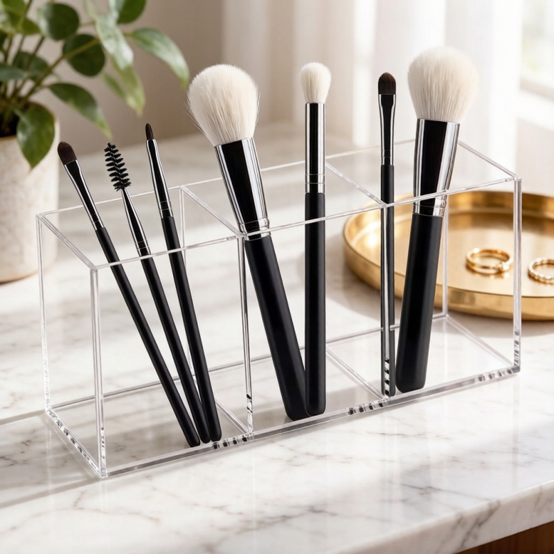 Beauty Makeup Desk - Przezroczyste akrylowe pudełko do przechowywania szminek