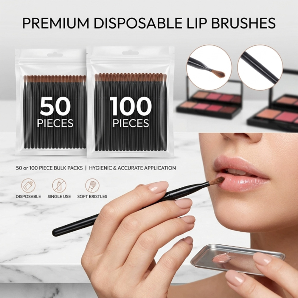 Beauty Makeup Kit - Zestaw 50/100 szt. jednorazowych pędzelków do