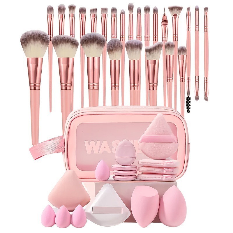 Beauty Makeup Kit For Girls - 40-częściowy zestaw kosmetyków z pędzelkami, torbą