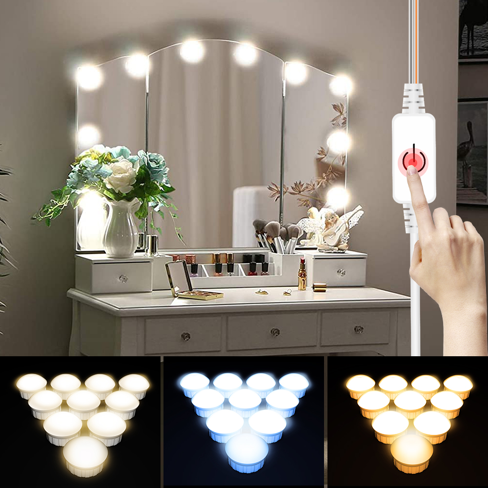 Beauty Makeup Desk - Lampa LED do lustra, USB, do