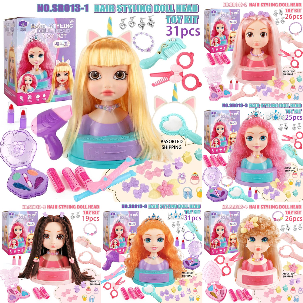 Beauty Makeup Kit For Girls - Zestaw do stylizacji włosów dla lalek,
