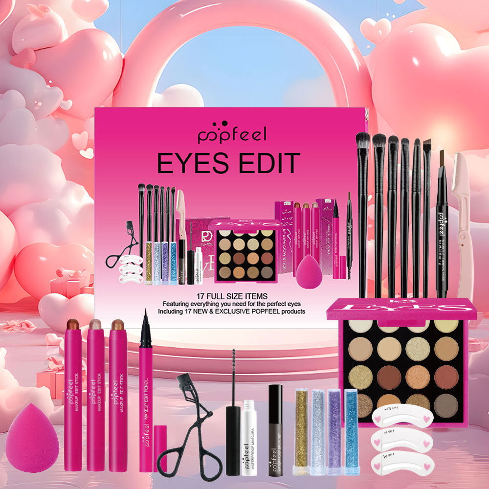 Beauty Book Makeup Kit - Zestaw do makijażu oczu POPFEEL, 22