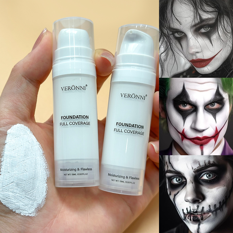 Beauty Makeup Pictures - Halloweenowy płynny gotycki biały makijaż korektor