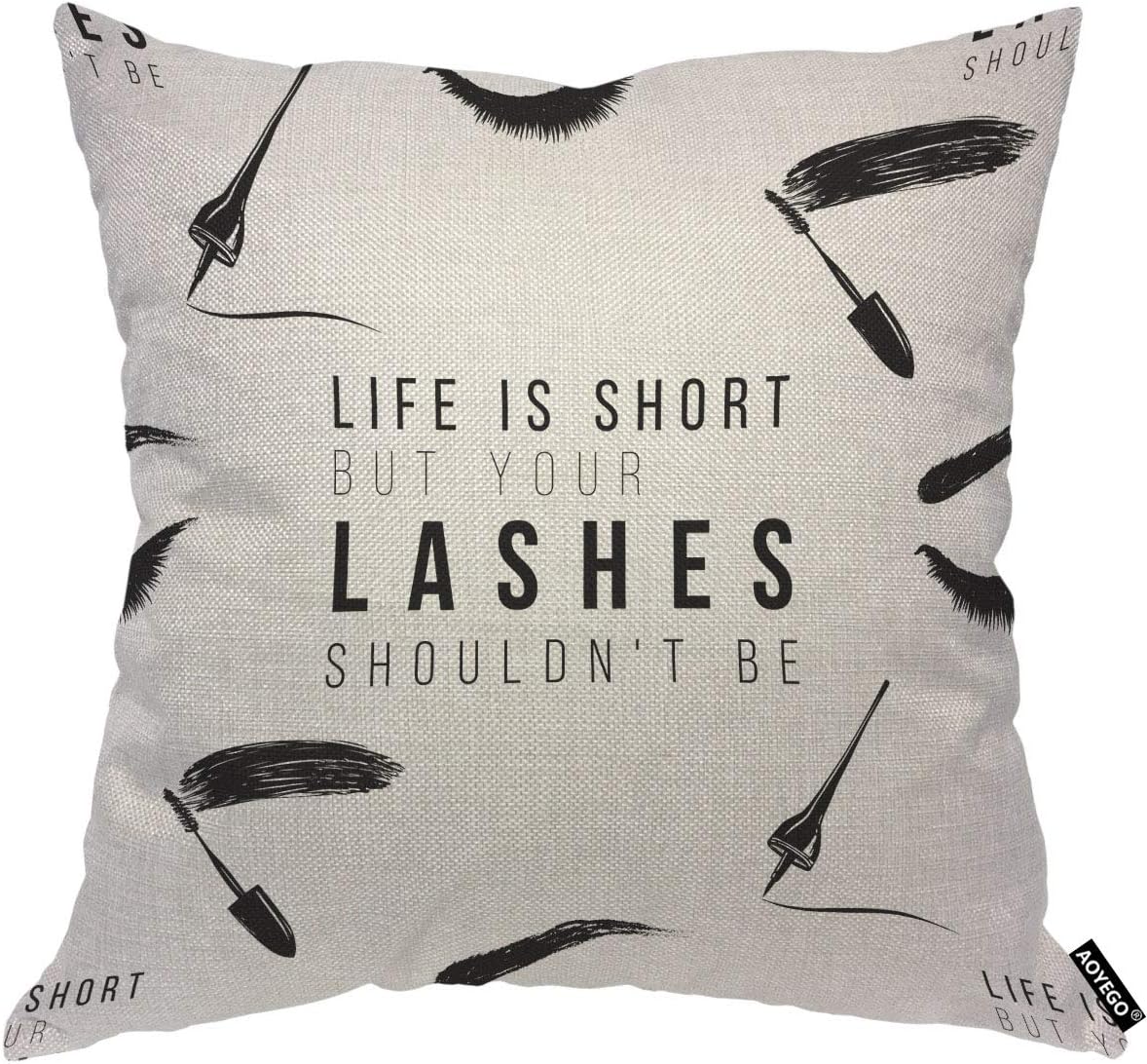 Zabawna poszewka na poduszkę z – Beauty Makeup Quotes Short recenzja i cena