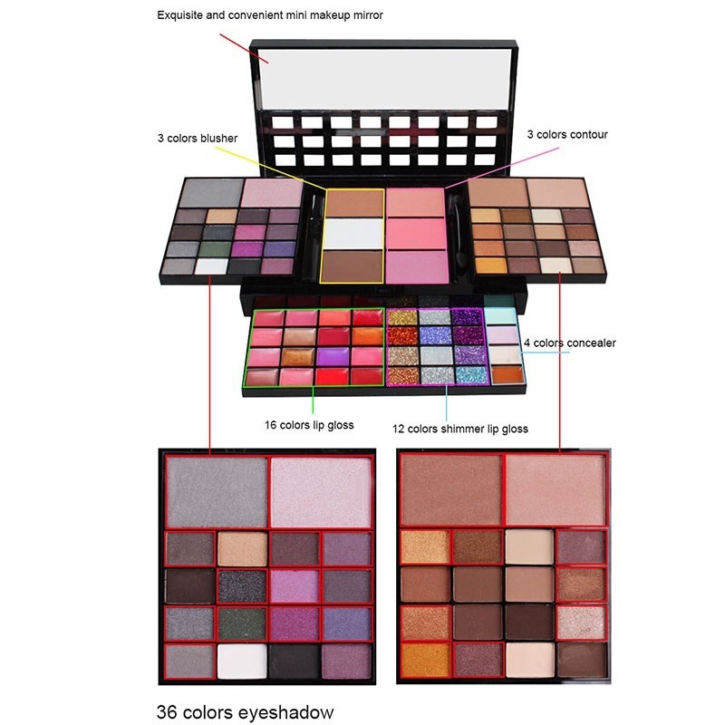 40/74/78 kolorów brokatowa pal – Beauty Book Makeup Kit recenzja i cena