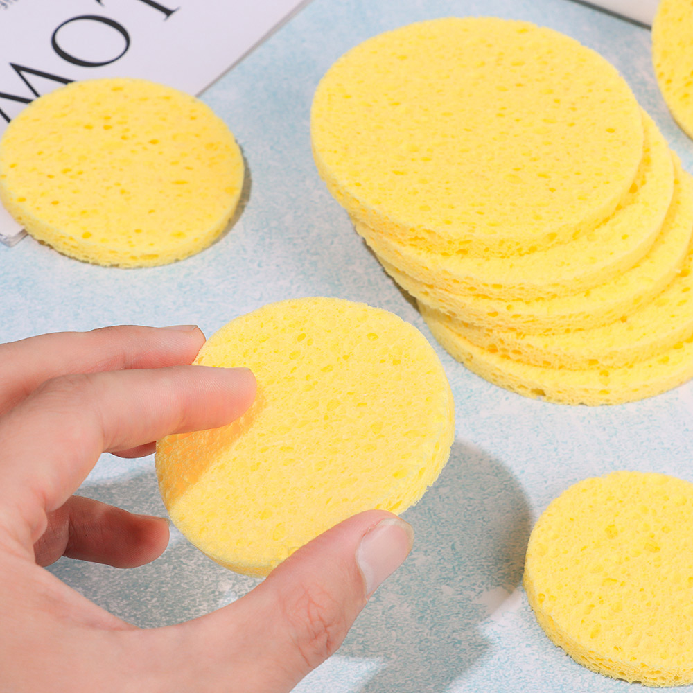 10 szt. 6-9cm Żółta Okrągła Gą – Beauty Makeup Sponge recenzja i cena